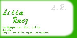 lilla racz business card