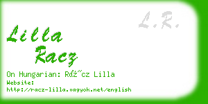 lilla racz business card